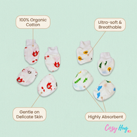 Muslin Mittens and booties | New Born | Combo of 2 pairs