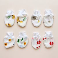 Muslin Mittens and booties | New Born | Combo of 4 pairs