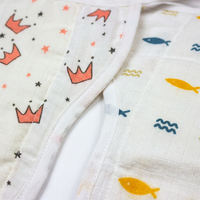 Muslin Nappy- 100% Organic Cotton - Assorted (Pack Of 2)