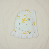 Muslin Newborn Bonnet Hats - 100% Organic Cotton - Cloud Moon