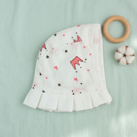 Muslin Newborn Bonnet Hats - 100% Organic Cotton - Crown