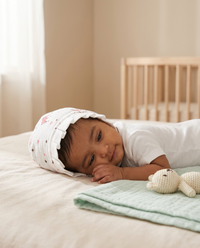 Muslin Newborn Bonnet Hats - 100% Organic Cotton - Crown