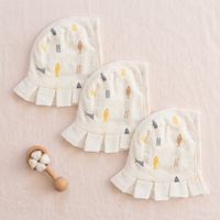 Muslin Newborn Bonnet Hats - 100% Organic Cotton - Fish