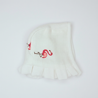 Muslin Newborn Bonnet Hats - 100% Organic Cotton - Flamingo