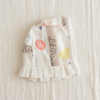 Muslin Newborn Bonnet Hats - 100% Organic Cotton - Lil Princess