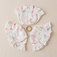 Muslin Newborn Bonnet Hats - 100% Organic Cotton - Newborn
