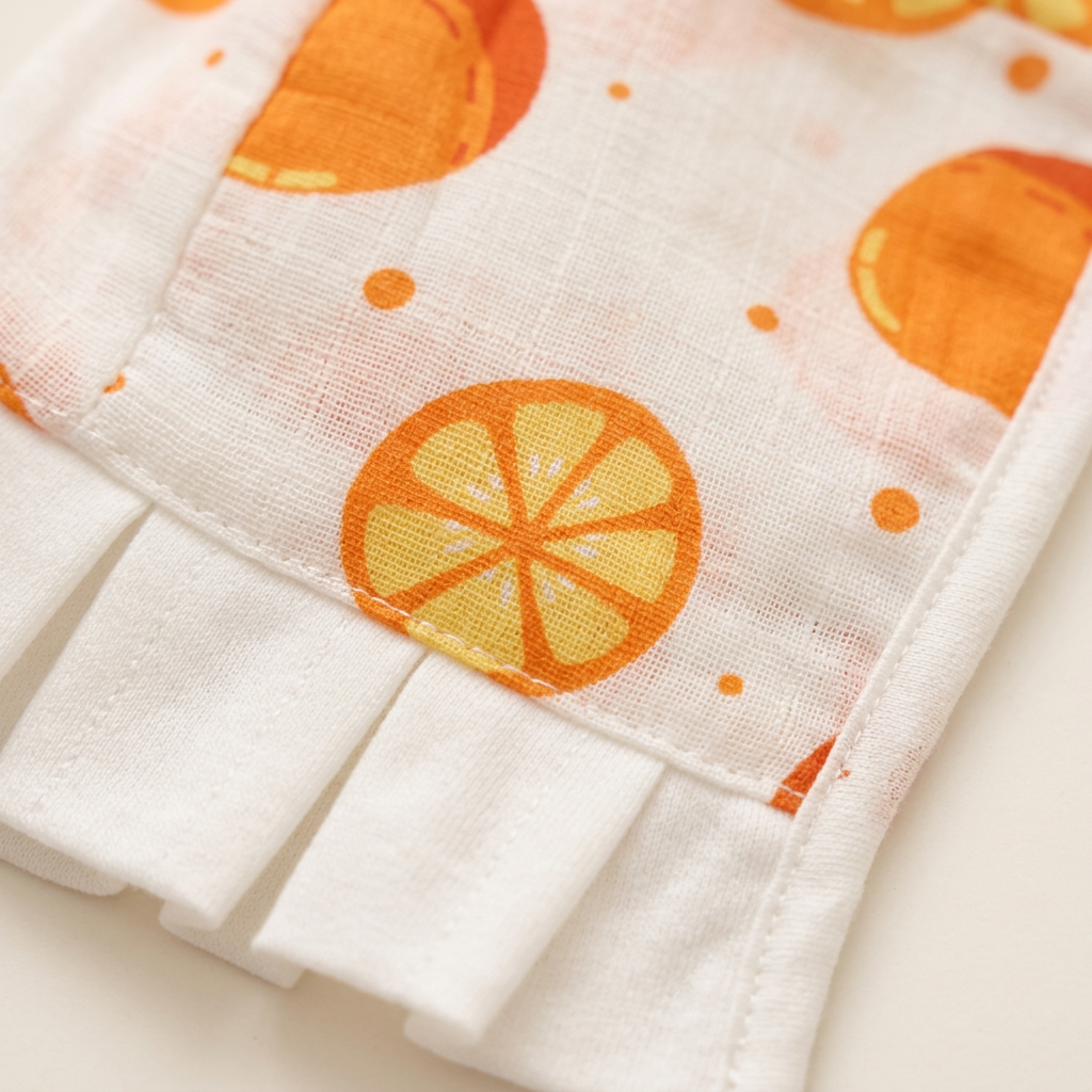 Muslin Newborn Bonnet Hats - 100% Organic Cotton - Orange