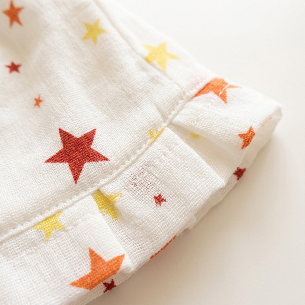 Muslin Newborn Bonnet Hats - 100% Organic Cotton - Stars