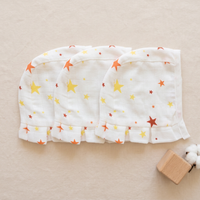 Muslin Newborn Bonnet Hats - 100% Organic Cotton - Stars