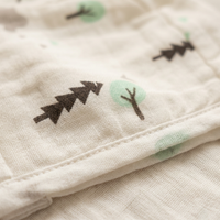 Muslin Newborn Bonnet Hats - 100% Organic Cotton - Trees