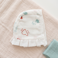 Muslin Newborn Bonnet Hats - 100% Organic Cotton - Welcome Baby