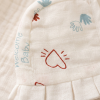 Muslin Newborn Bonnet Hats - 100% Organic Cotton - Welcome Baby
