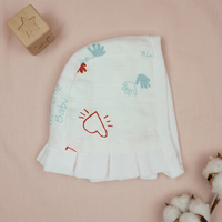 Muslin Newborn Bonnet Hats - 100% Organic Cotton - Welcome Baby
