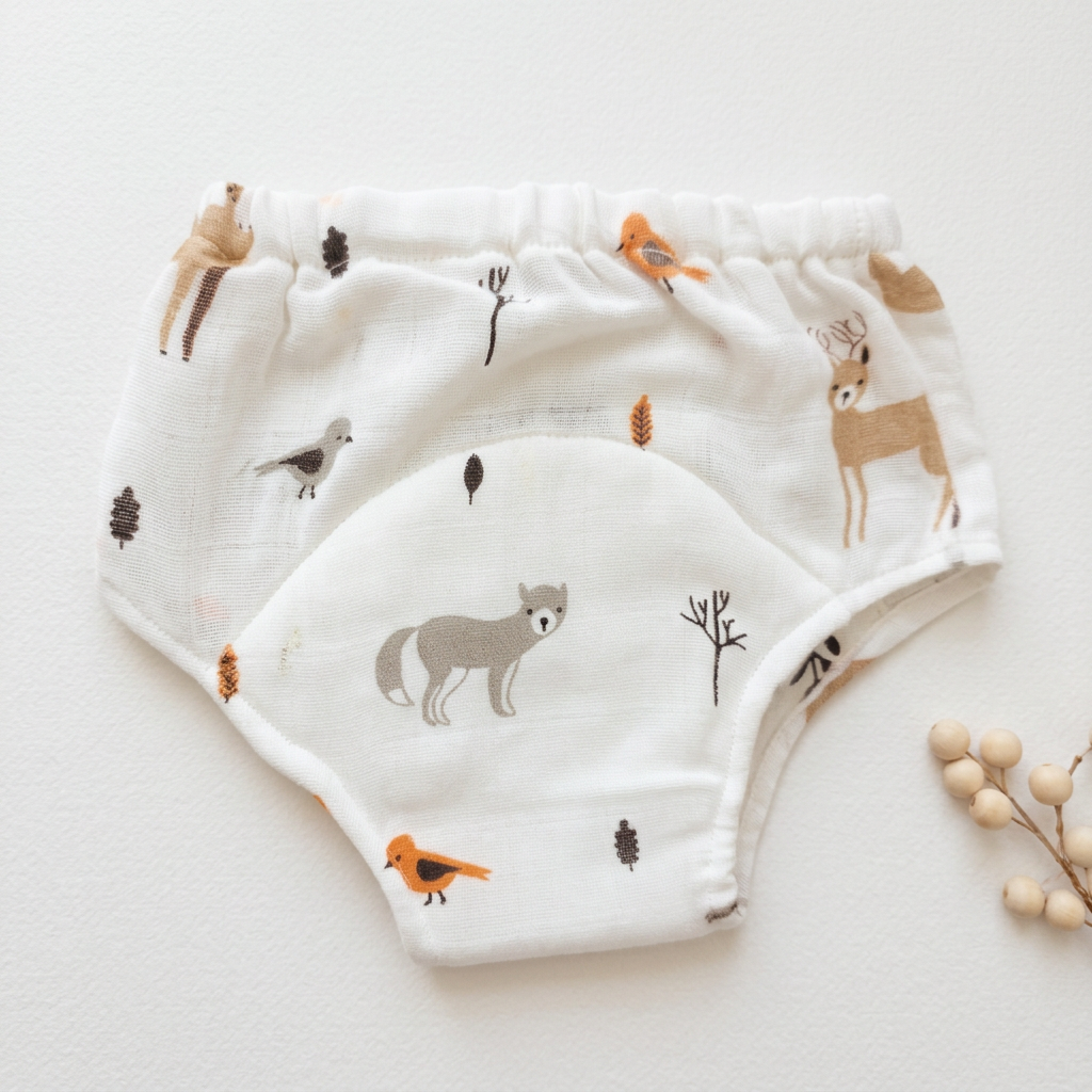 Organic Cotton Baby Padded Bottom Wear - Deer
