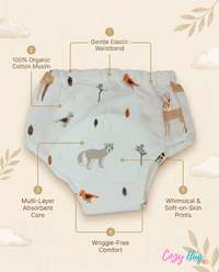 Organic Cotton Baby Padded Bottom Wear - Deer