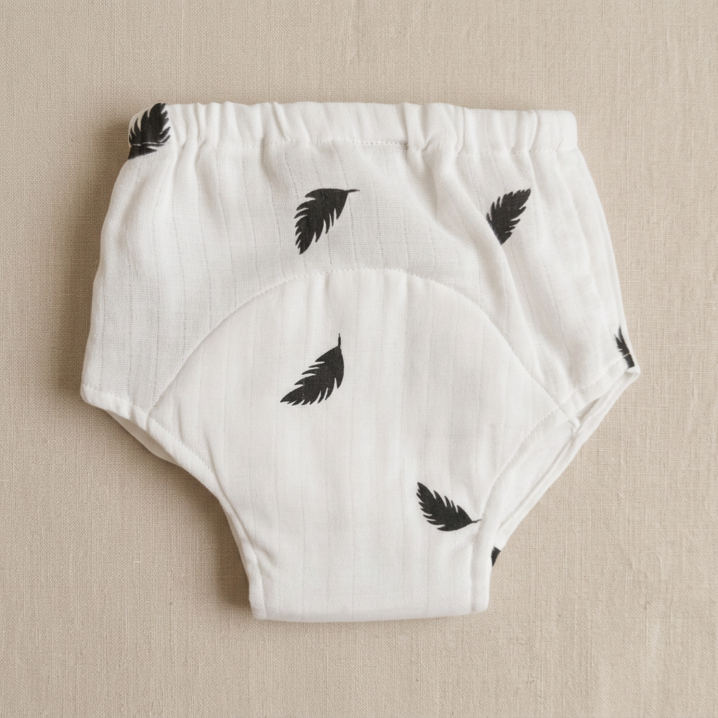 Organic Cotton Baby Padded Bottom Wear - Leaf