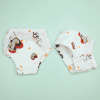 Organic Cotton Baby Padded Bottom Wear - Penguin