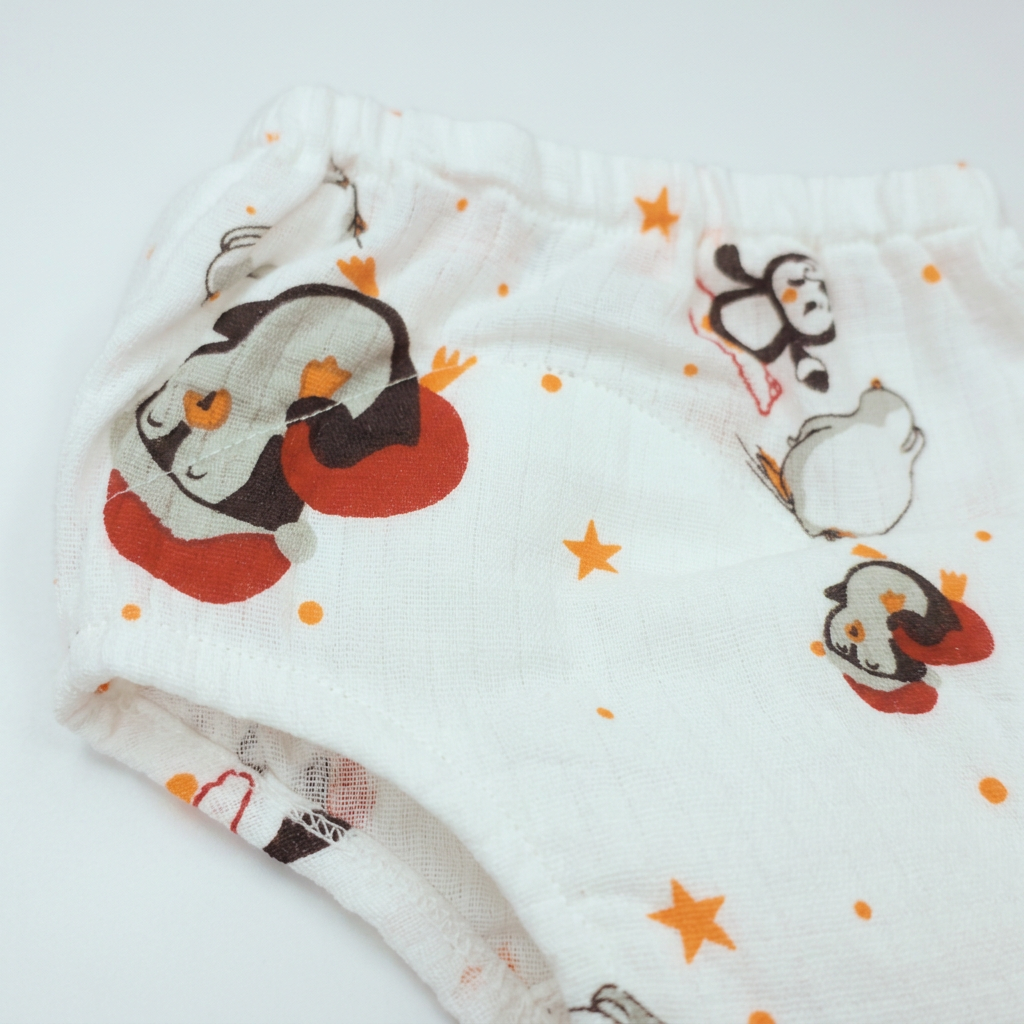 Organic Cotton Baby Padded Bottom Wear - Penguin