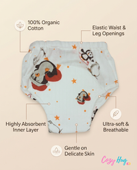 Organic Cotton Baby Padded Bottom Wear - Penguin