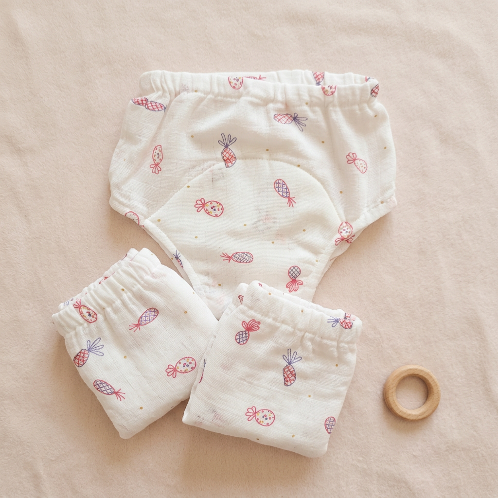 Organic Cotton Baby Padded Bottom Wear - Pineapple