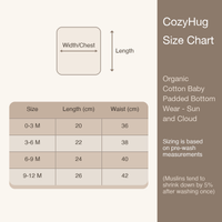 Organic Cotton Baby Padded Bottom Wear - Sun and Cloud