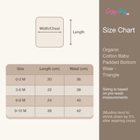 Organic Cotton Baby Padded Bottom Wear - Triangle