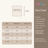 Organic Cotton Muslin Jabla Button | For Boys & Girls | Combo Pack of 5