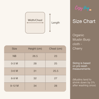 Organic Muslin Burp cloth - Cherry