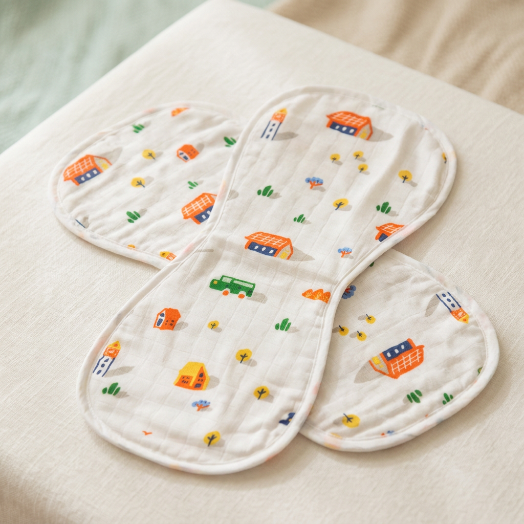 Organic Muslin Burp cloth - Light house and Home