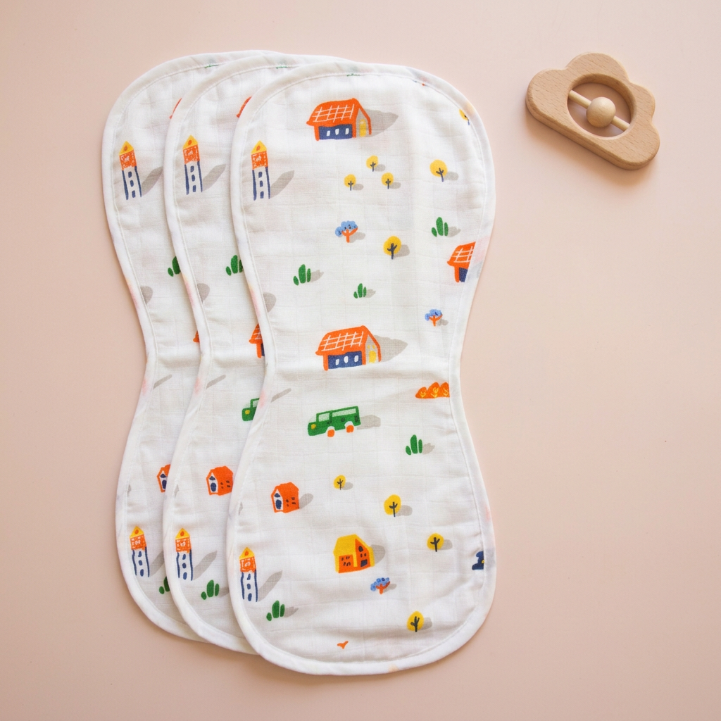 Organic Muslin Burp cloth - Light house and Home
