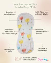 Organic Muslin Burp cloth - Parachute