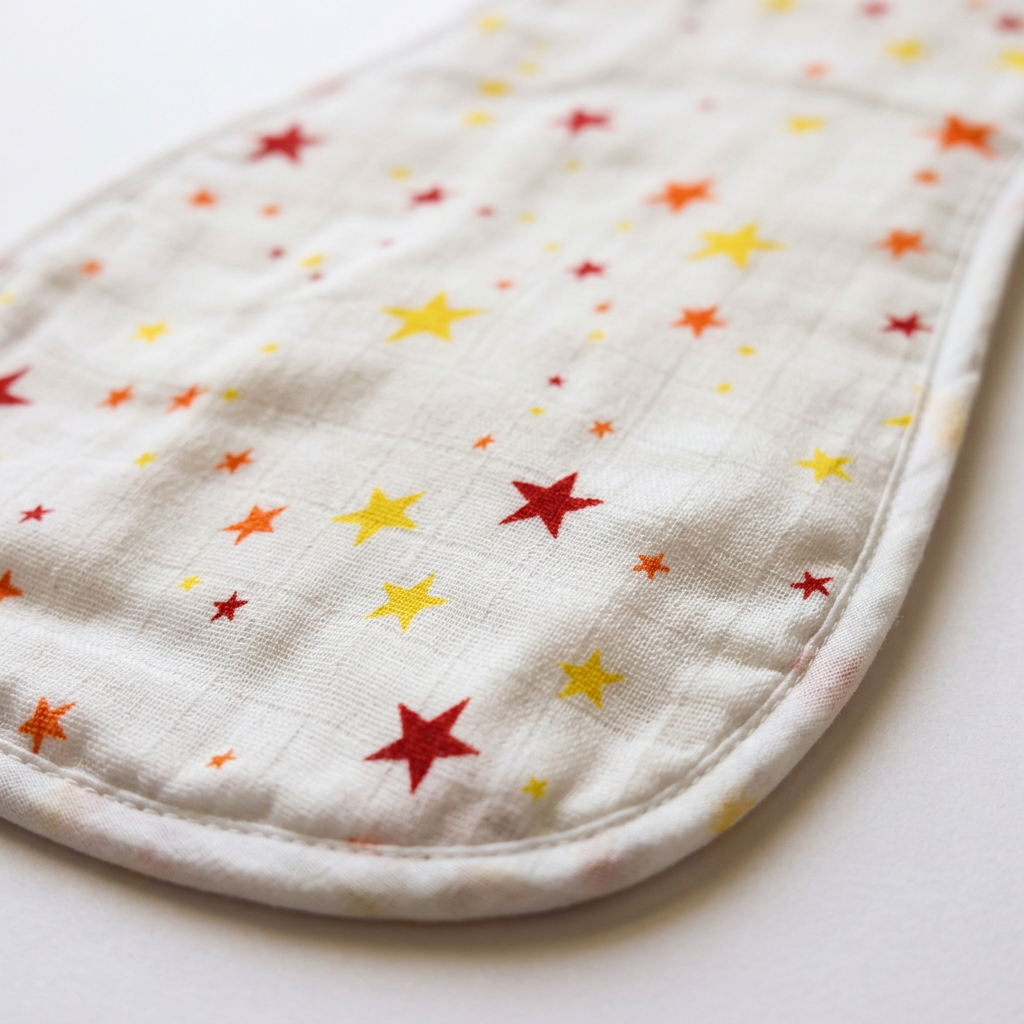 Organic Muslin Burp cloth - Stars