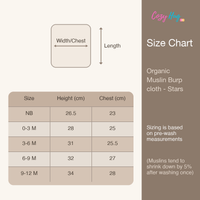Organic Muslin Burp cloth - Stars