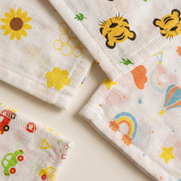 Organic Muslin Cotton Swaddles | Assorted | Pack of 5