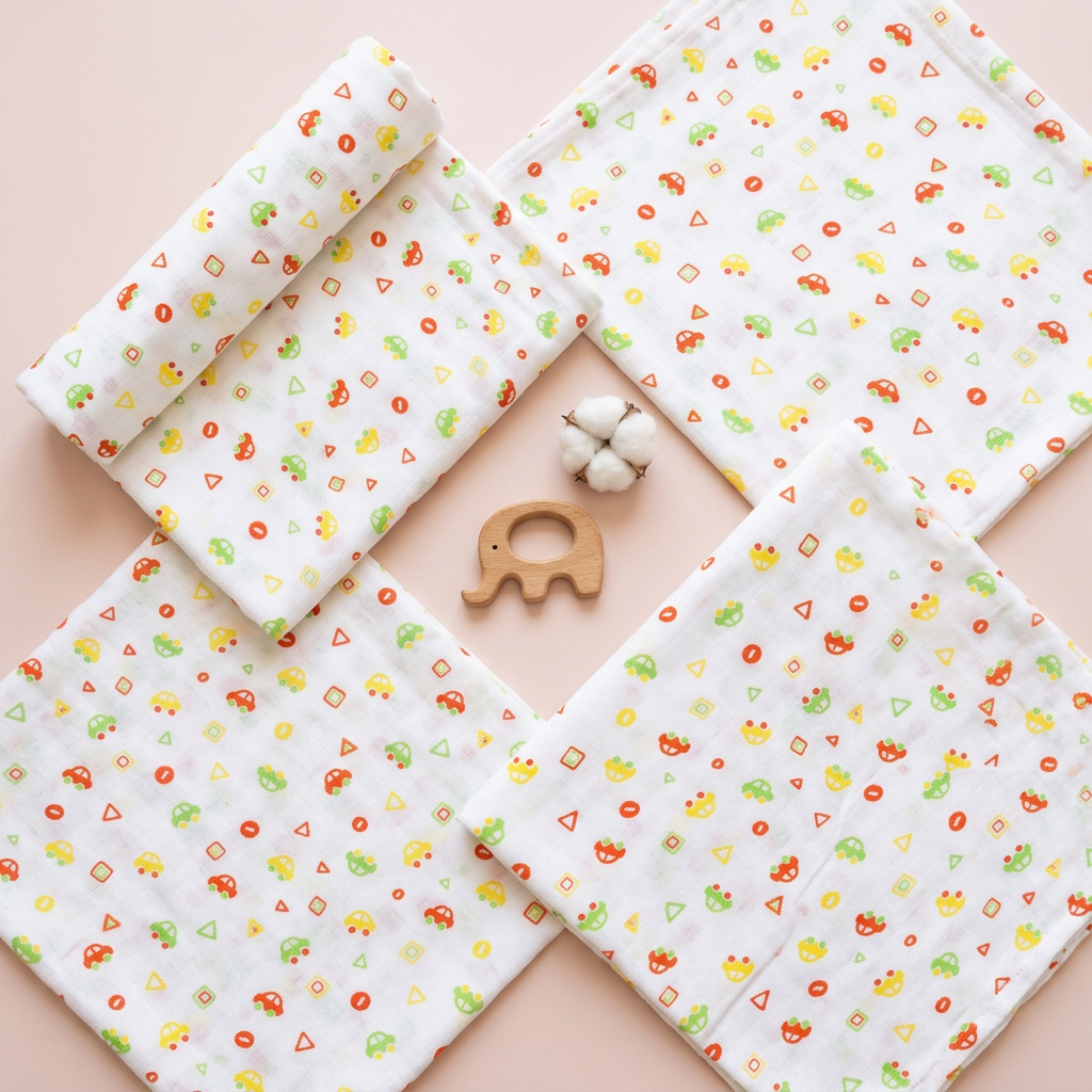 Organic Muslin Cotton Swaddle | Cars