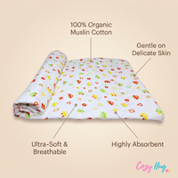 Organic Muslin Cotton Swaddle | Cars