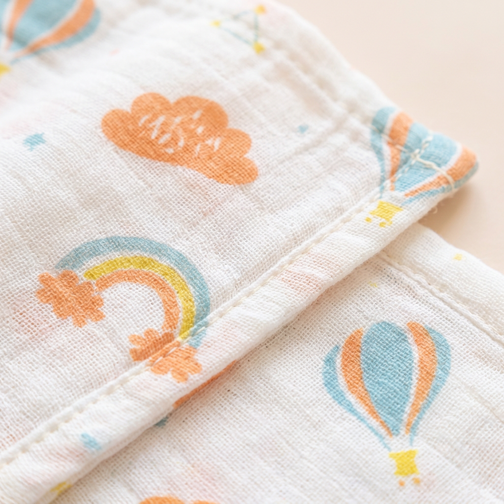Organic Muslin Cotton Swaddle | Rainbow and Prachute