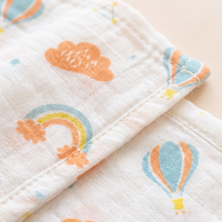 Organic Muslin Cotton Swaddle | Rainbow and Prachute