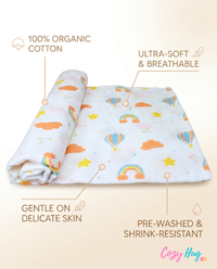 Organic Muslin Cotton Swaddle | Rainbow and Prachute