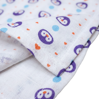 Organic Muslin Cotton Swaddle | Penguin