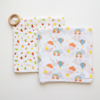 Organic Muslin Cotton Swaddles | Assorted | Pack of 2