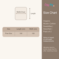 Organic Muslin Cotton Swaddles | Assorted | Pack of 2